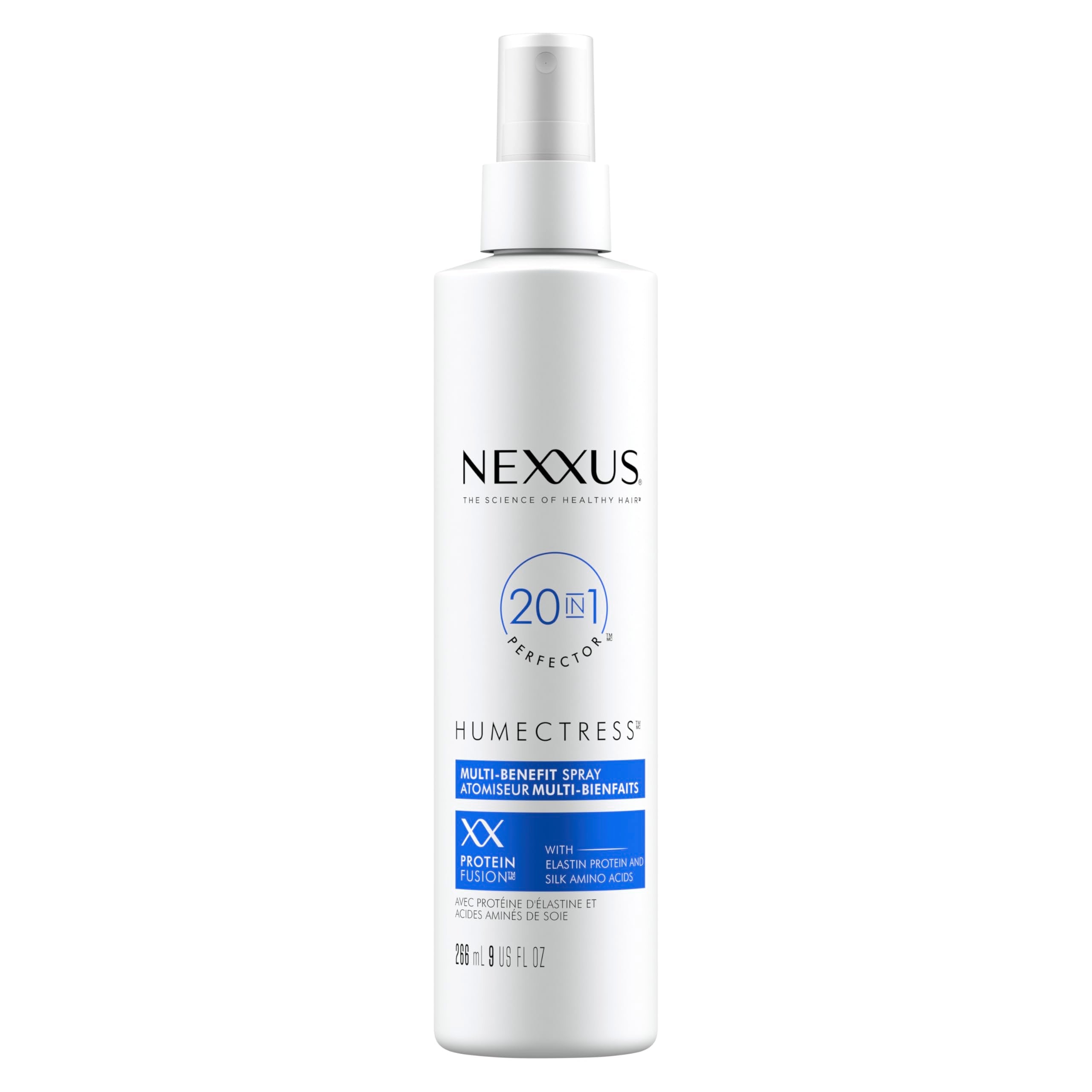 Nexxus Humectress Leave-In Conditioner Spray — 20-in-1 Perfector for Dry Hair, Biotin & Hyaluronic Acid, 9oz