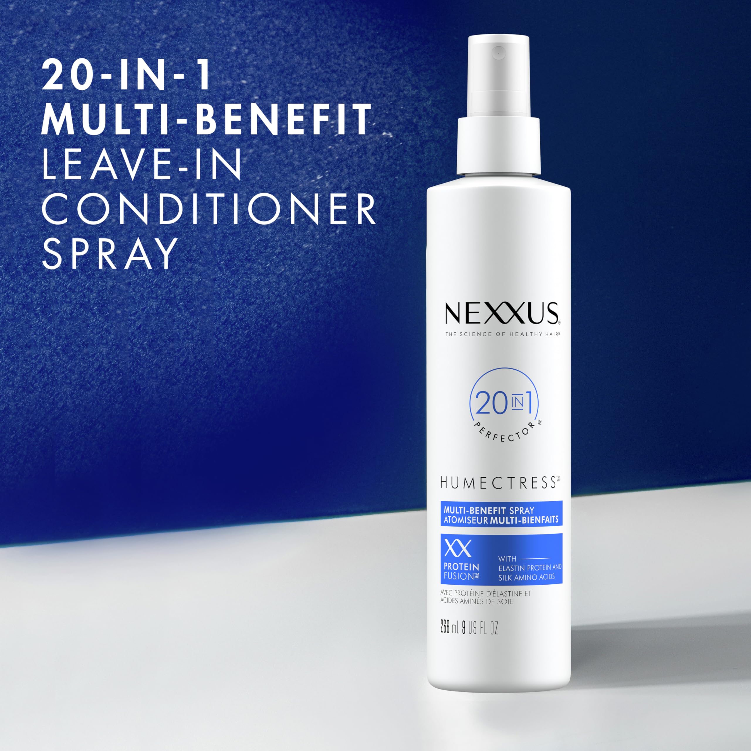 Nexxus Humectress Leave-In Conditioner Spray — 20-in-1 Perfector for Dry Hair, Biotin & Hyaluronic Acid, 9oz
