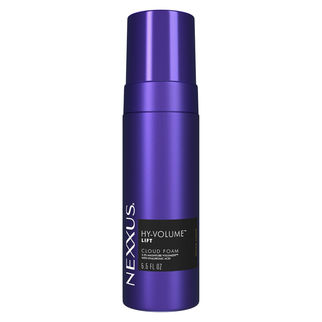 Nexxus HY-VOLUME Cloud Foam - Weightless Lift for Flat Hair, 48h Volume, Collagen + Hyaluronic Acid, 5.5 fl oz