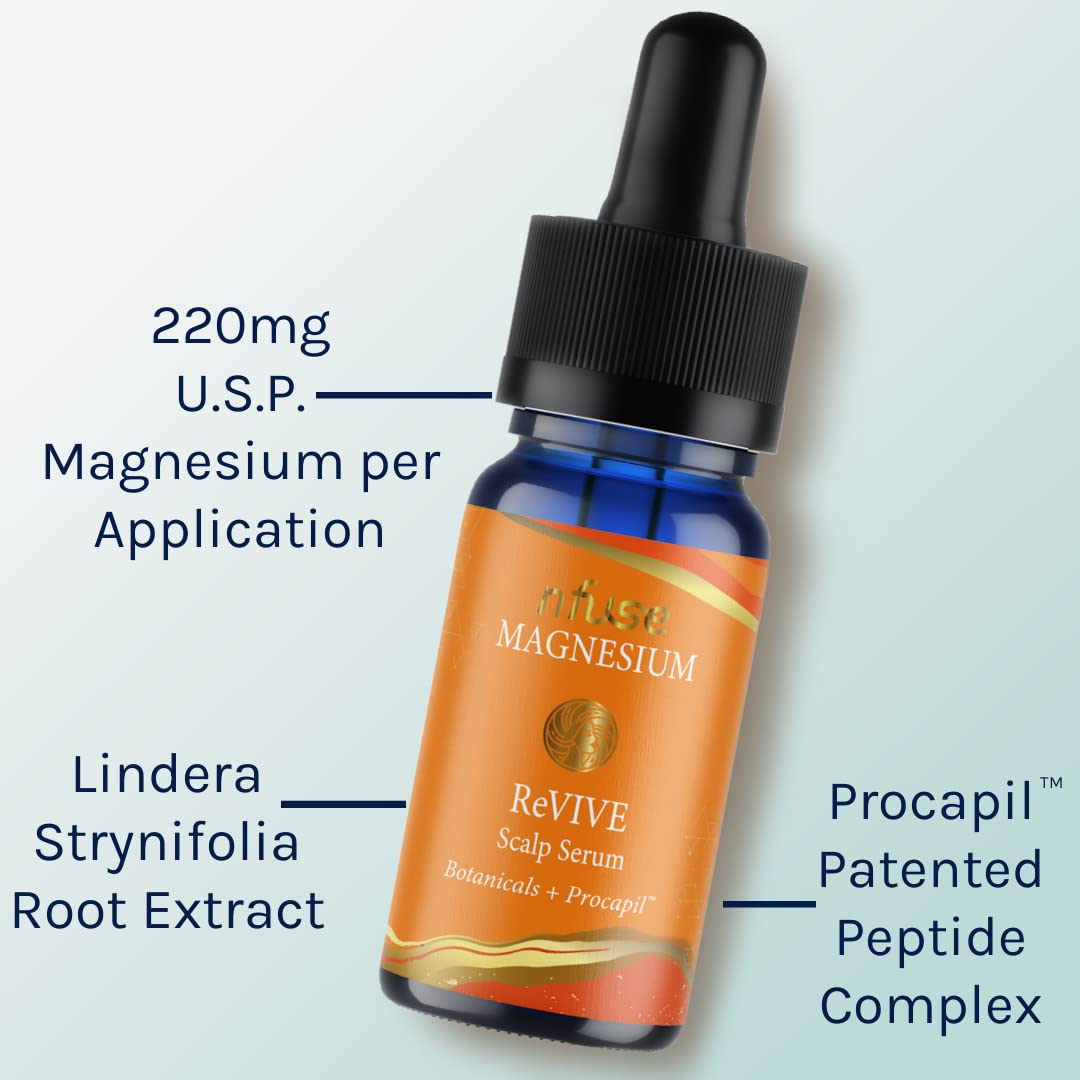 nfuse REVIVE Magnesium Scalp Serum – Peptide & Botanical Hair Growth for Thicker Hair