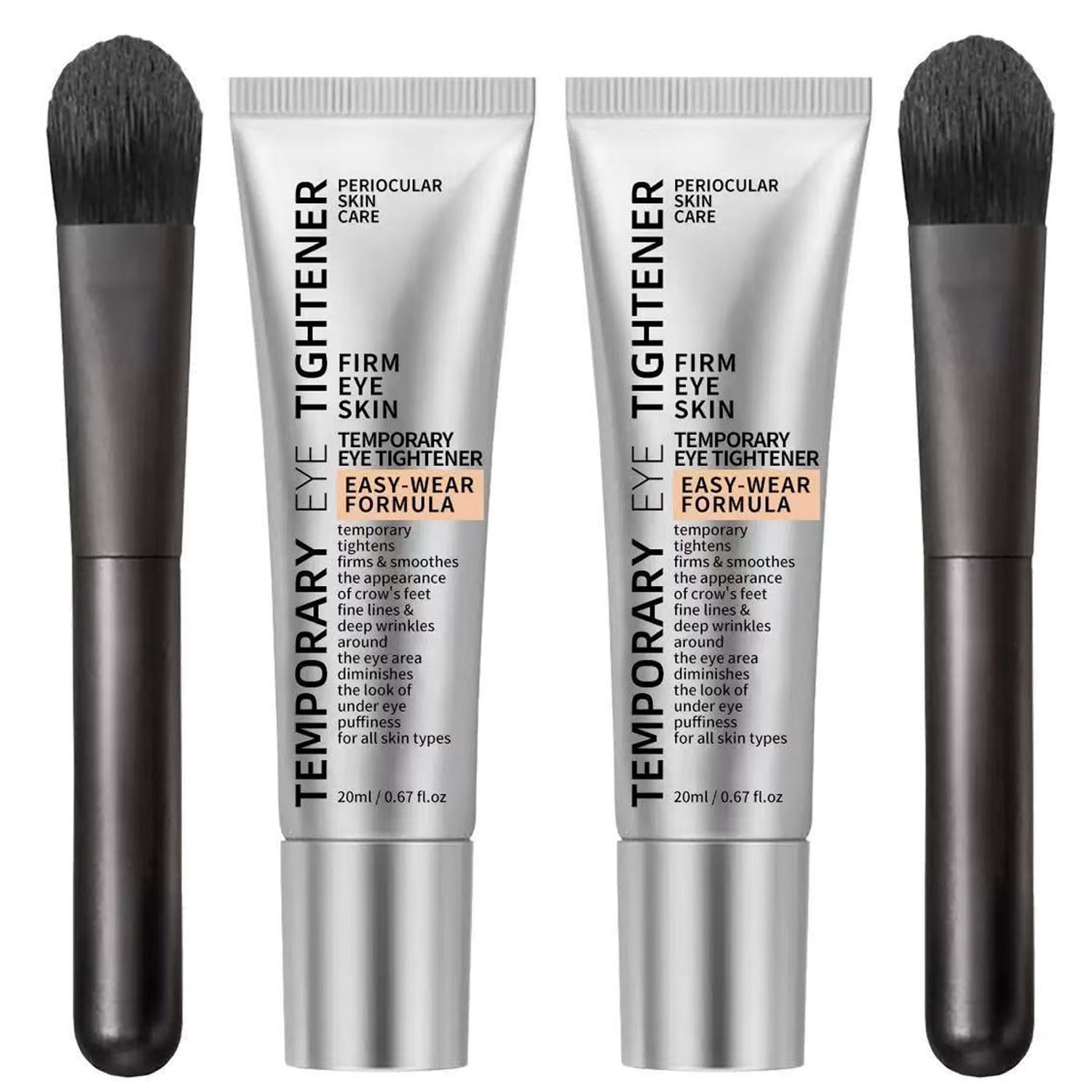 NGTPKY Perfection Eye Tightener Cream – 2PCS with 2 Brushes for Instant, Lightweight Firming