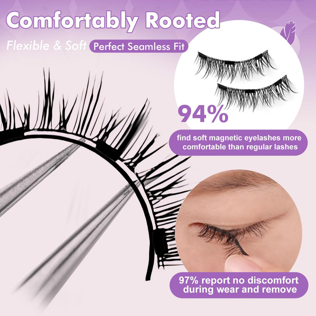 Hunnyfit Magnetic Lashes by NGWDBA | Reusable Magnetic Eyelashes with Applicator