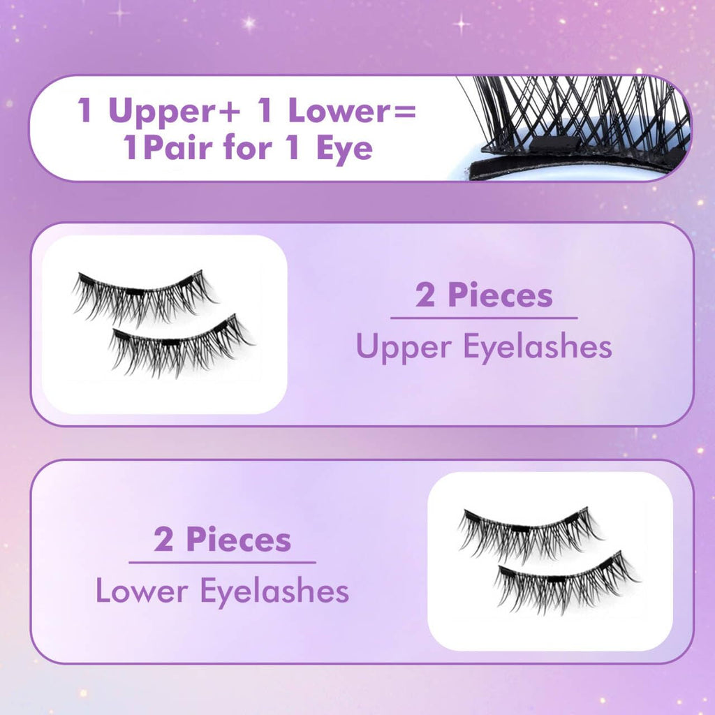 Hunnyfit Magnetic Lashes by NGWDBA | Reusable Magnetic Eyelashes with Applicator