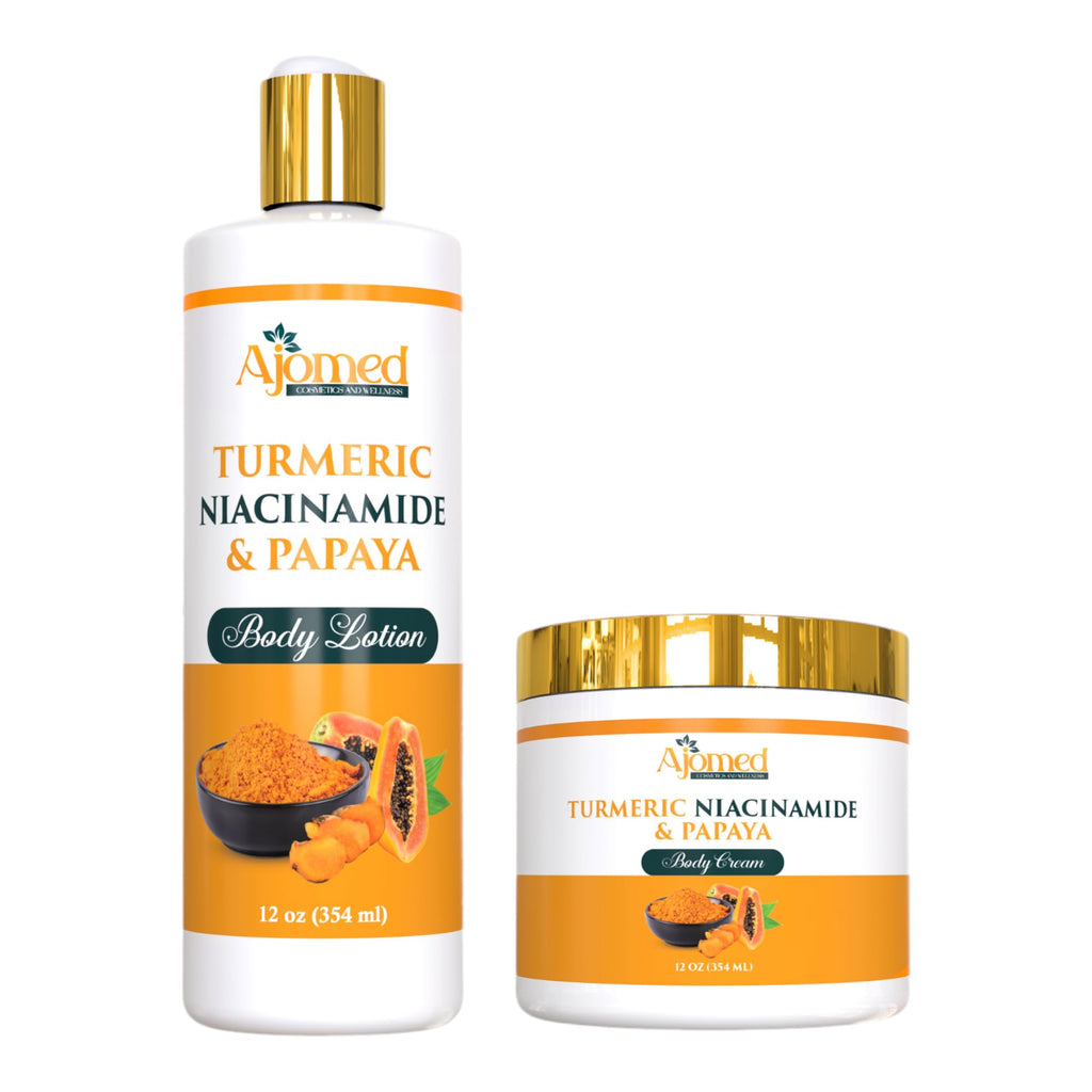 Turmeric Body Cream – Handmade Niacinamide Papaya Turmeric Moisturizer for All Skin Types | 8 oz