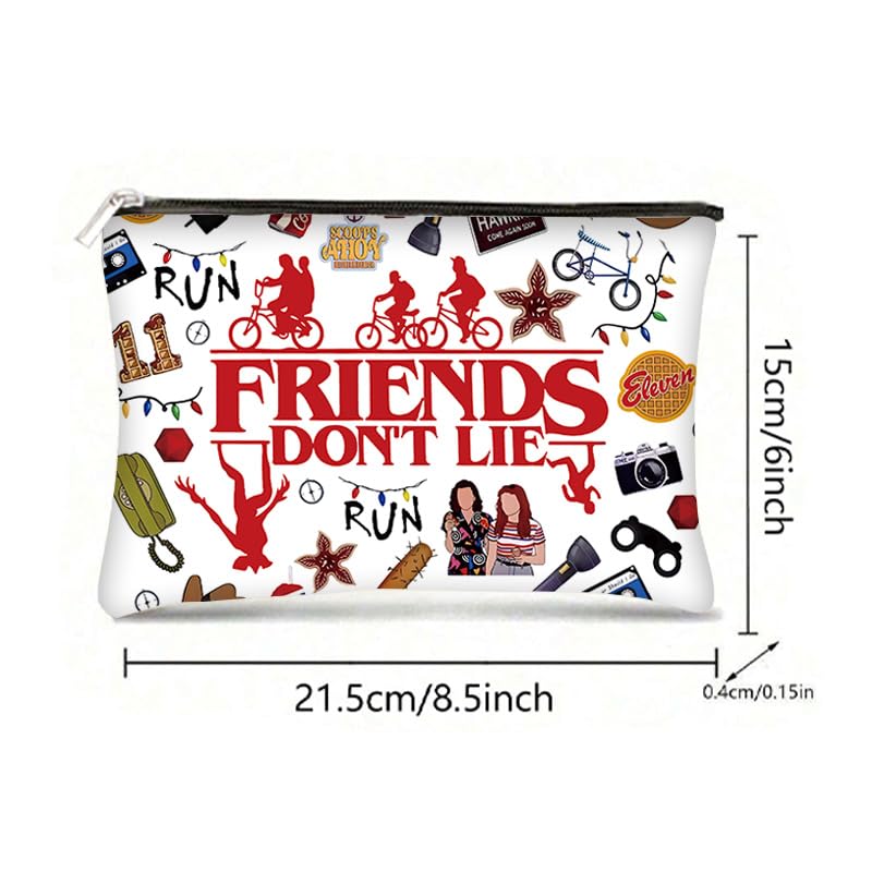 Niarezom Stranger TV Makeup Bag – Movie Theme Cosmetic Bag for Travel