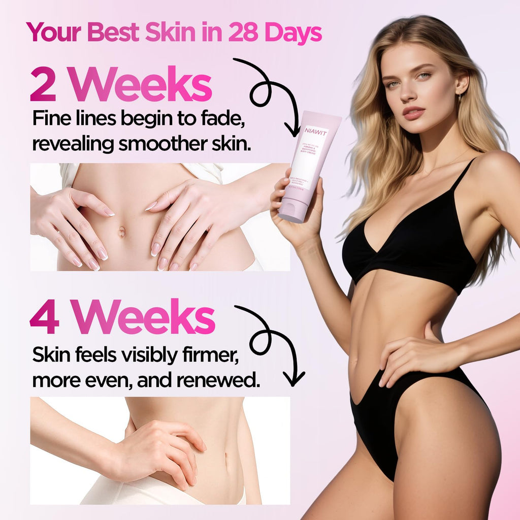 NIAWIT Firming Smoothing Body Cream – Lift & Tighten for Belly, Thighs & Butt (4.24 oz)