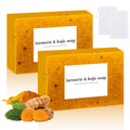 Nicgou Lemon Turmeric Soap – Handmade Turmeric Soap Bar for Face & Body (2pcs)