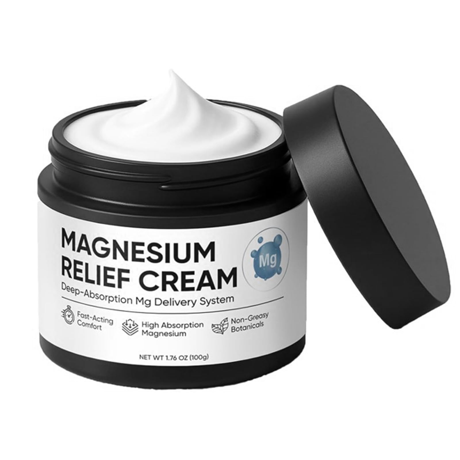 Nichalous Magnesium Joint Relief Cream – Deep Absorption, Fast-Acting, Non-Greasy Lotion (1.76 oz)