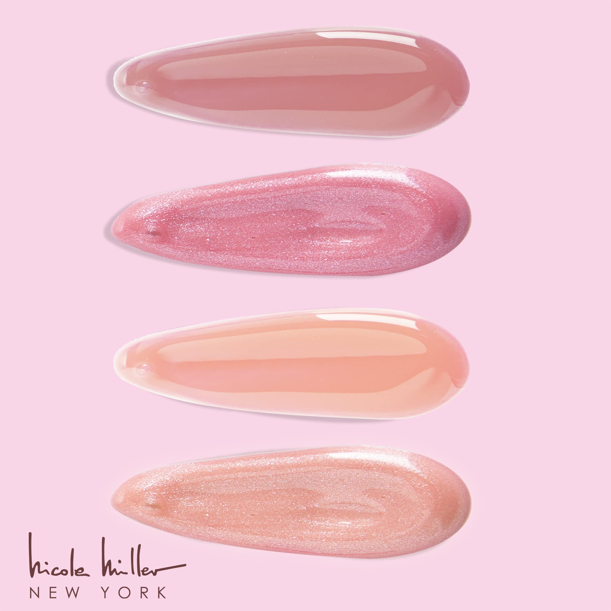 Nicole Miller New York Lip Gloss Collection – 10 Shimmery Shades in Peach Pack