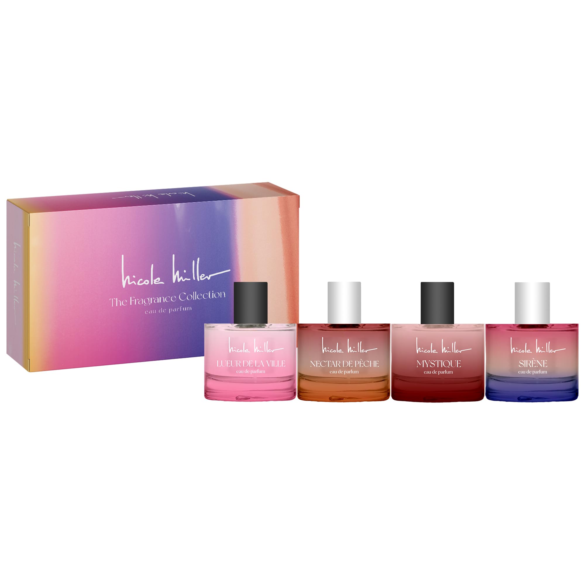 Nicole Miller New York 4-Piece 20ml Coffret Set | Lueur De La Ville, Nectar De Peche, Sirène, Mystique