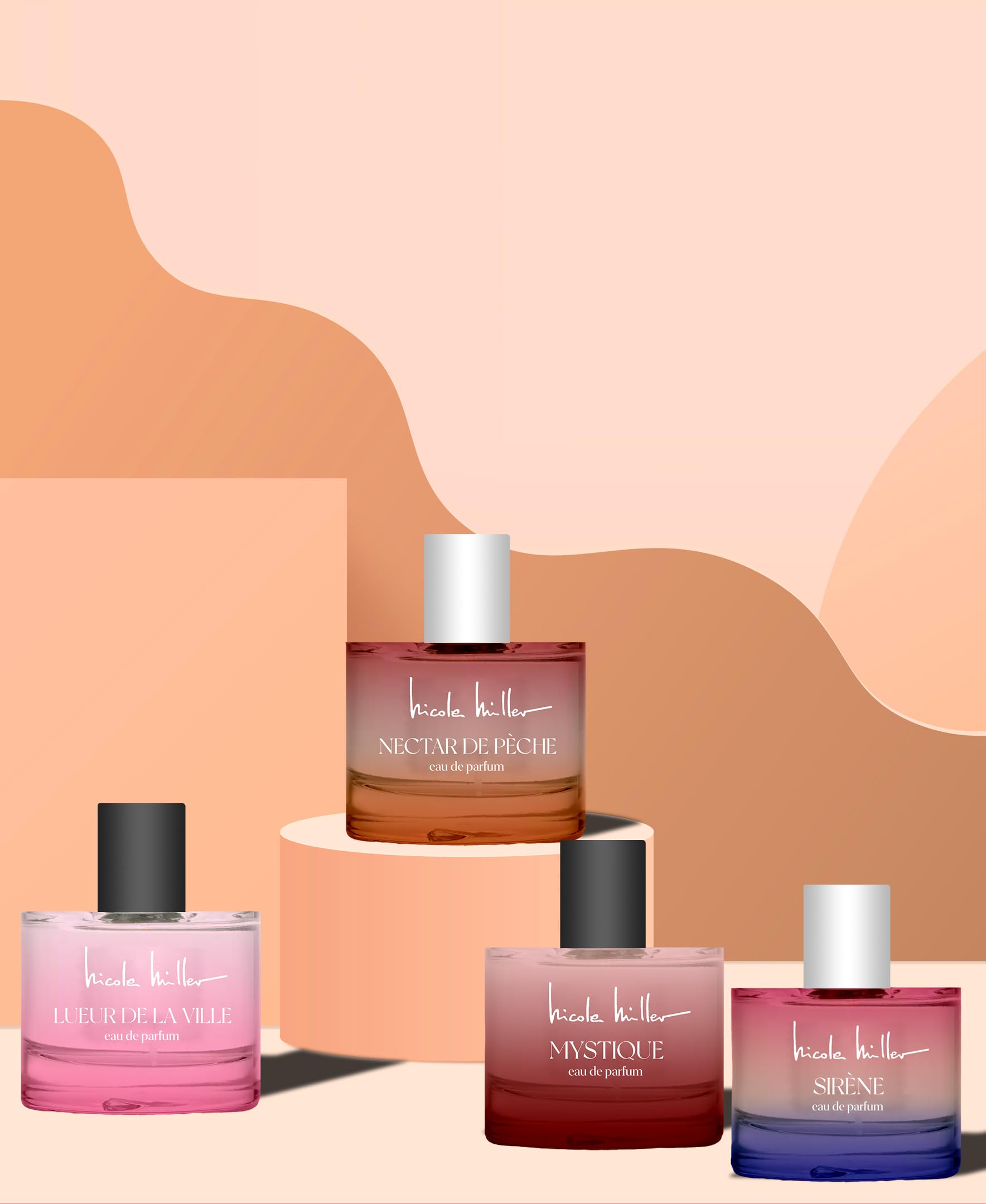 Nicole Miller New York 4-Piece 20ml Coffret Set | Lueur De La Ville, Nectar De Peche, Sirène, Mystique