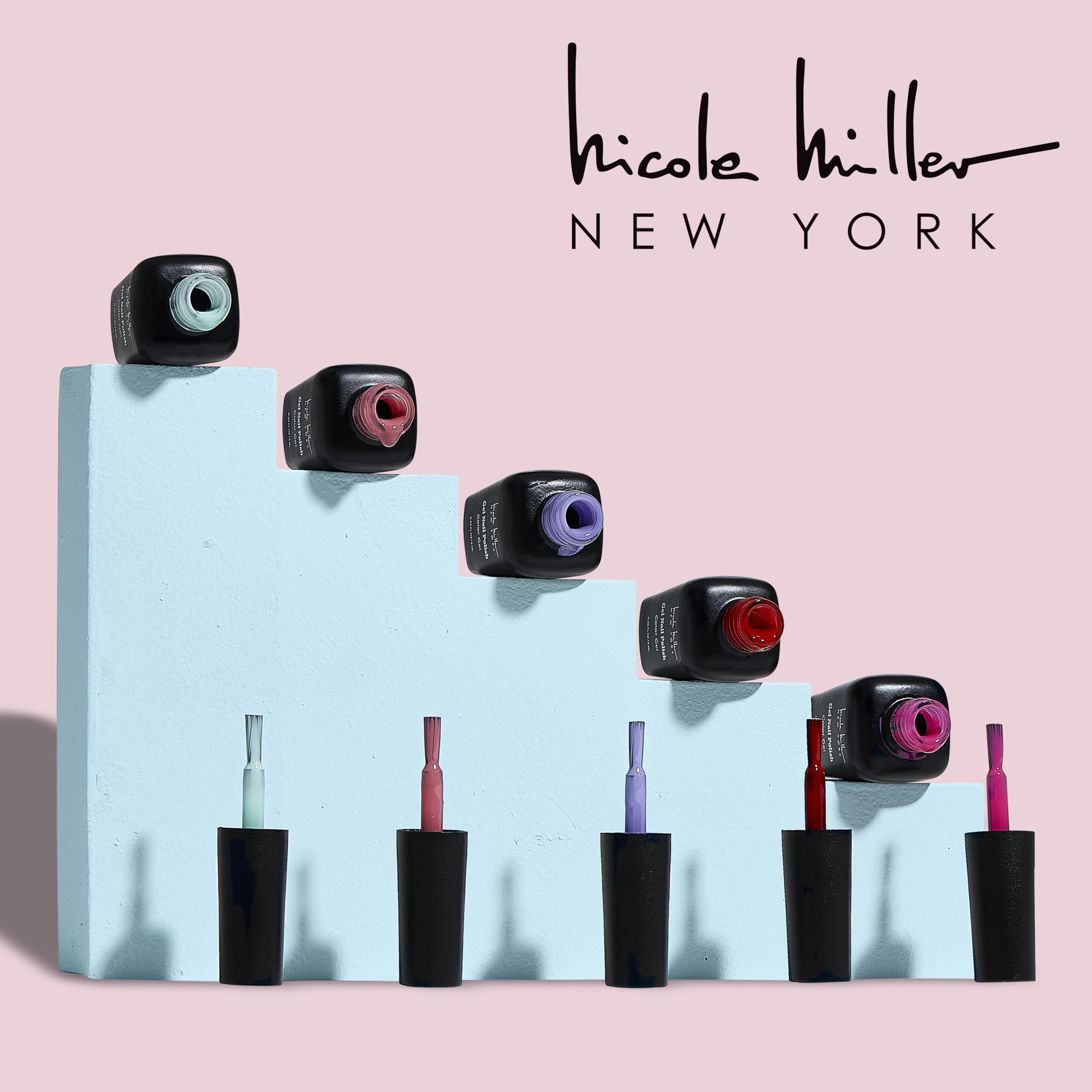 Nicole Miller New York Gel Nail Polish Collection — 20-Piece Set with 16 Colors, 2 Base Coats & 2 Top Coats