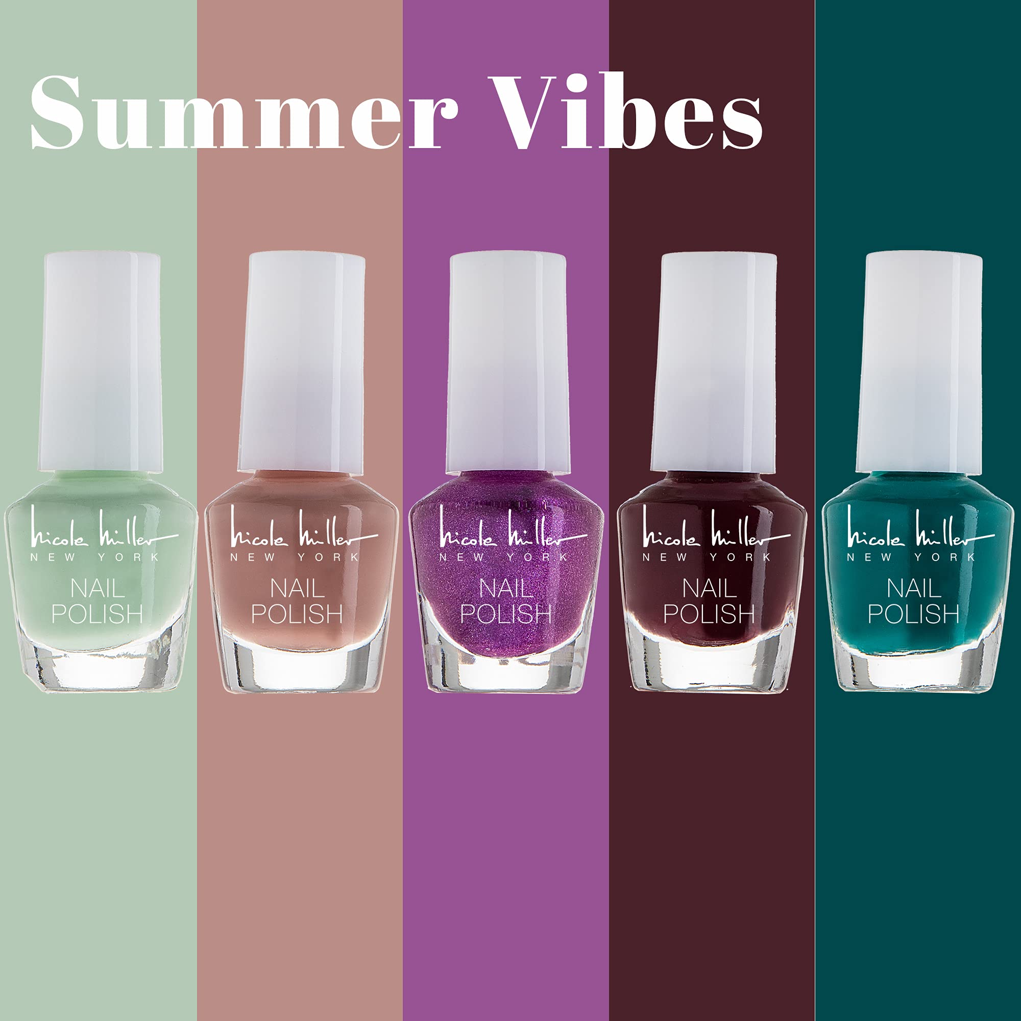 Nicole Miller New York Mini Nail Polish Set — 30 Glossy Shades, 4.5 ml Each