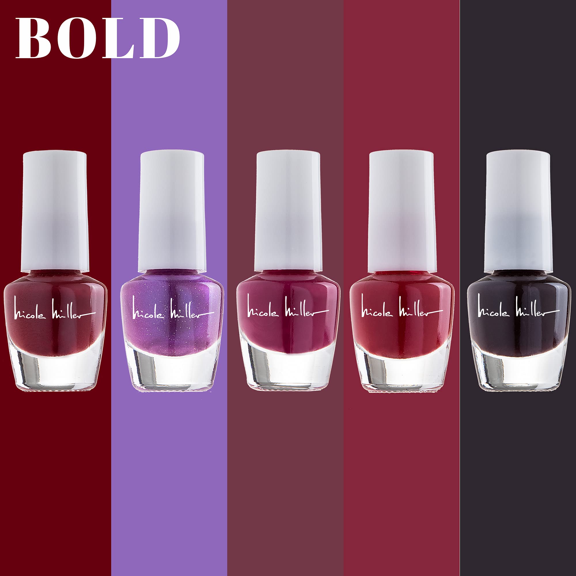 Nicole Miller New York Mini Nail Polish Set — 30 Glossy Shades, 4.5 ml Each