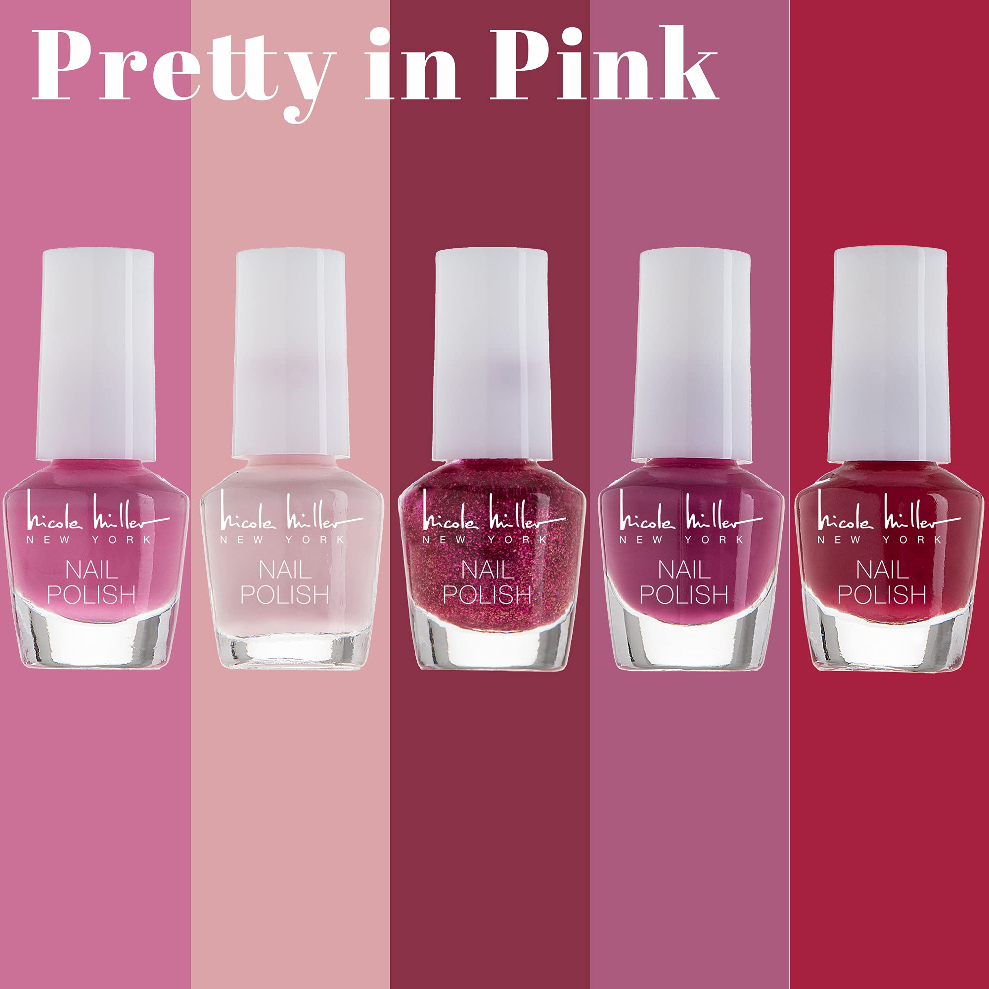 Nicole Miller New York Mini Nail Polish Set — 30 Glossy Shades, 4.5 ml Each