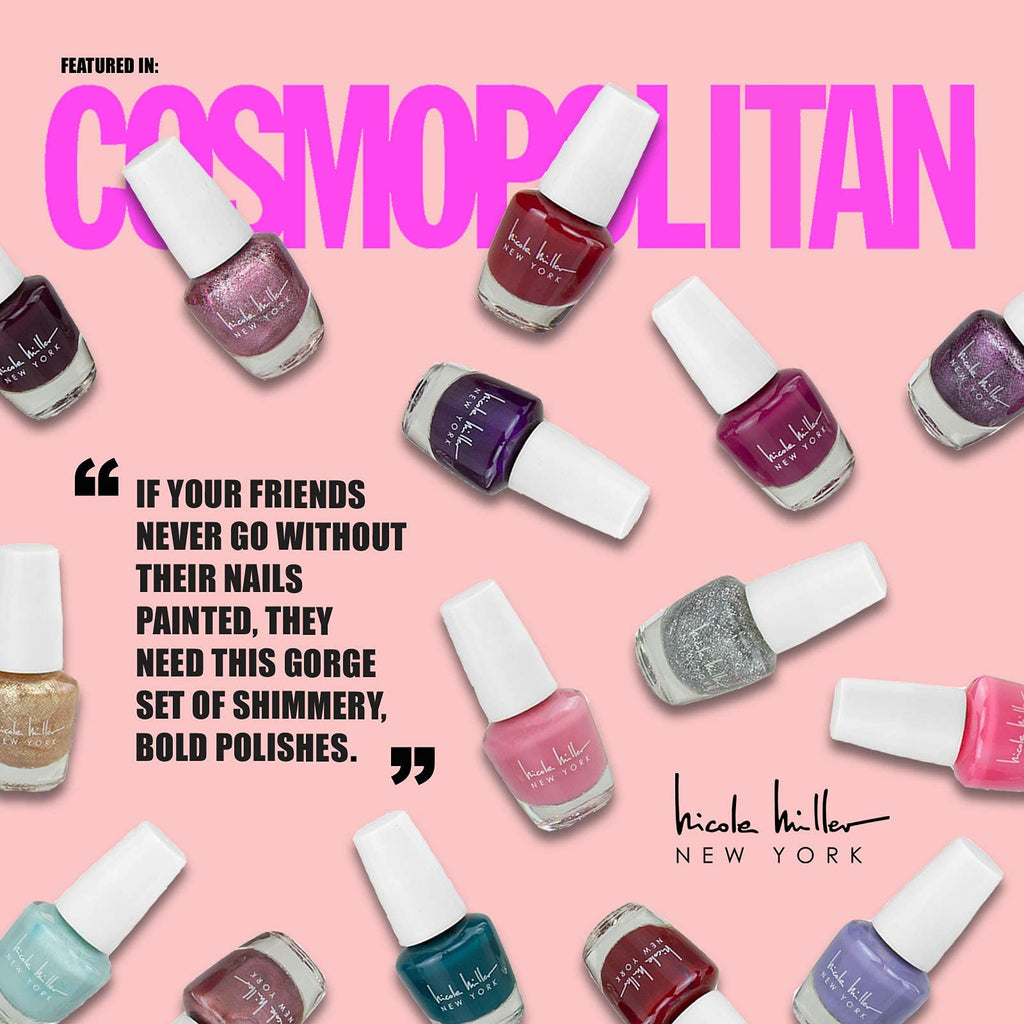 Nicole Miller New York Mini Nail Polish Set – Glossy, Vibrant 2-Pack Collection