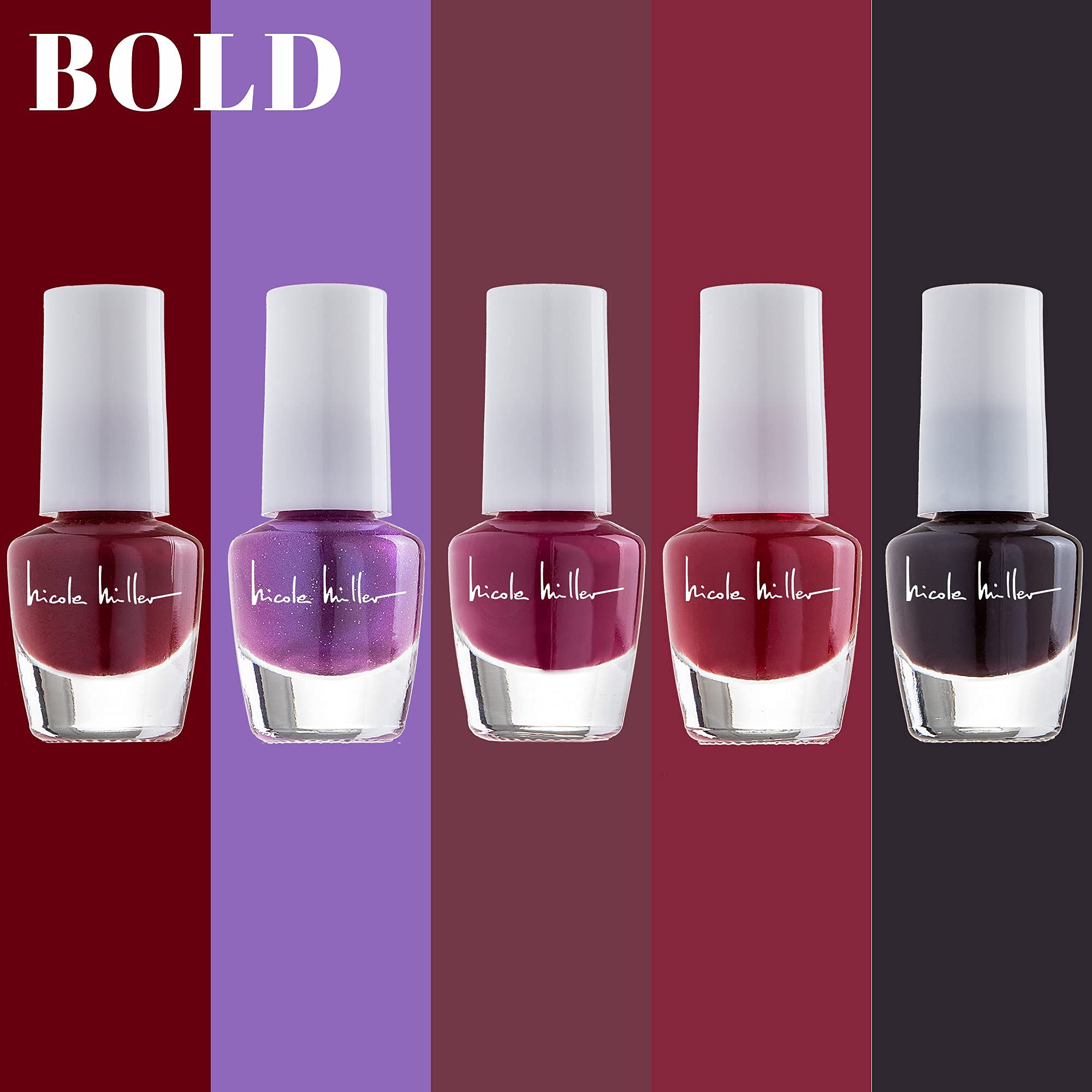 Nicole Miller New York Mini Nail Polish Set – Glossy, Vibrant 2-Pack Collection