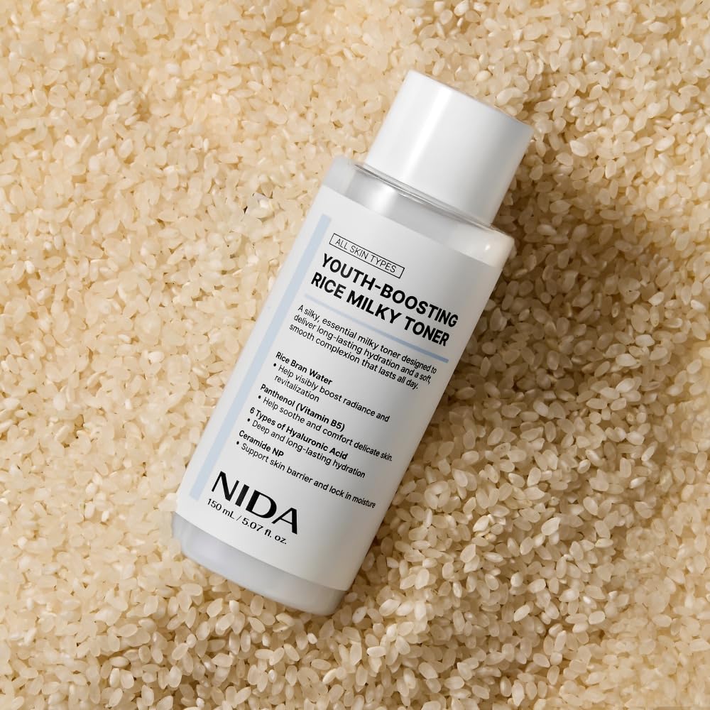 NIDA Youth-Boosting Rice Milky Toner | Glass Skin Hydration, Niacinamide