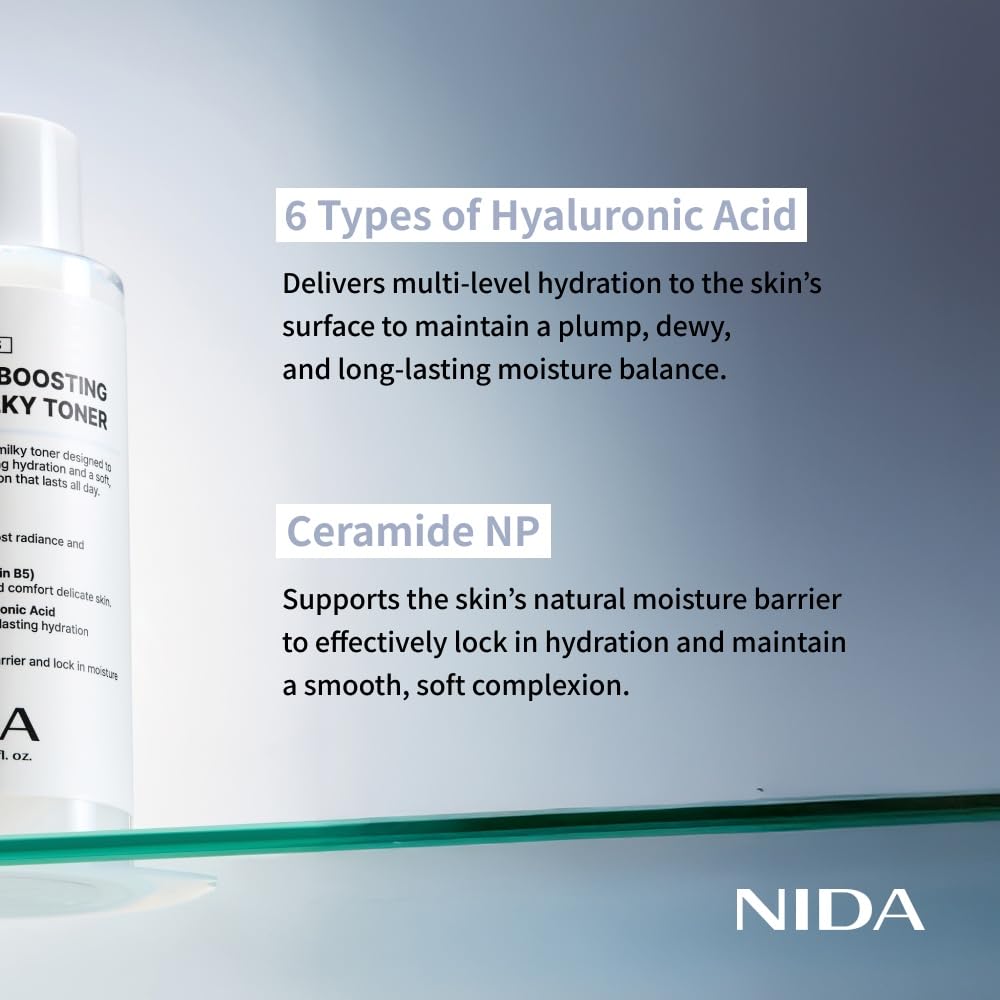 NIDA Youth-Boosting Rice Milky Toner | Glass Skin Hydration, Niacinamide