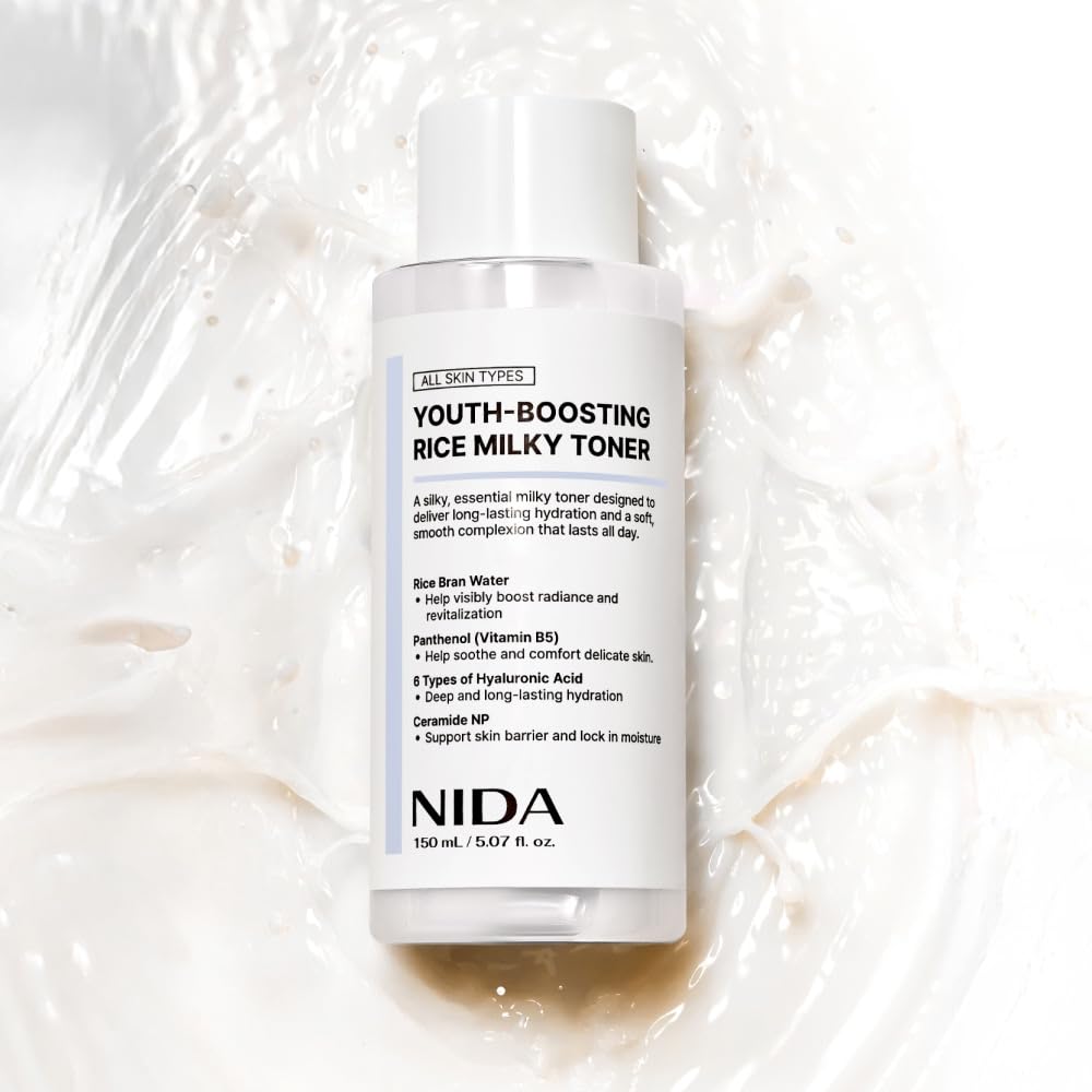 NIDA Youth-Boosting Rice Milky Toner | Glass Skin Hydration, Niacinamide