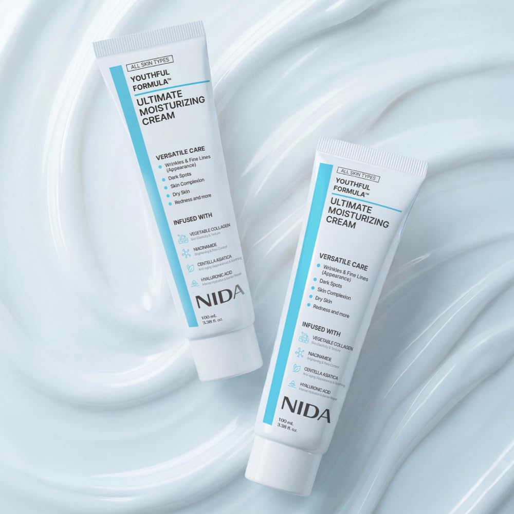 NIDA Youthful Formula Ultimate Moisturizing Cream – Centella, Hyaluronic Acid, Niacinamide, Collagen