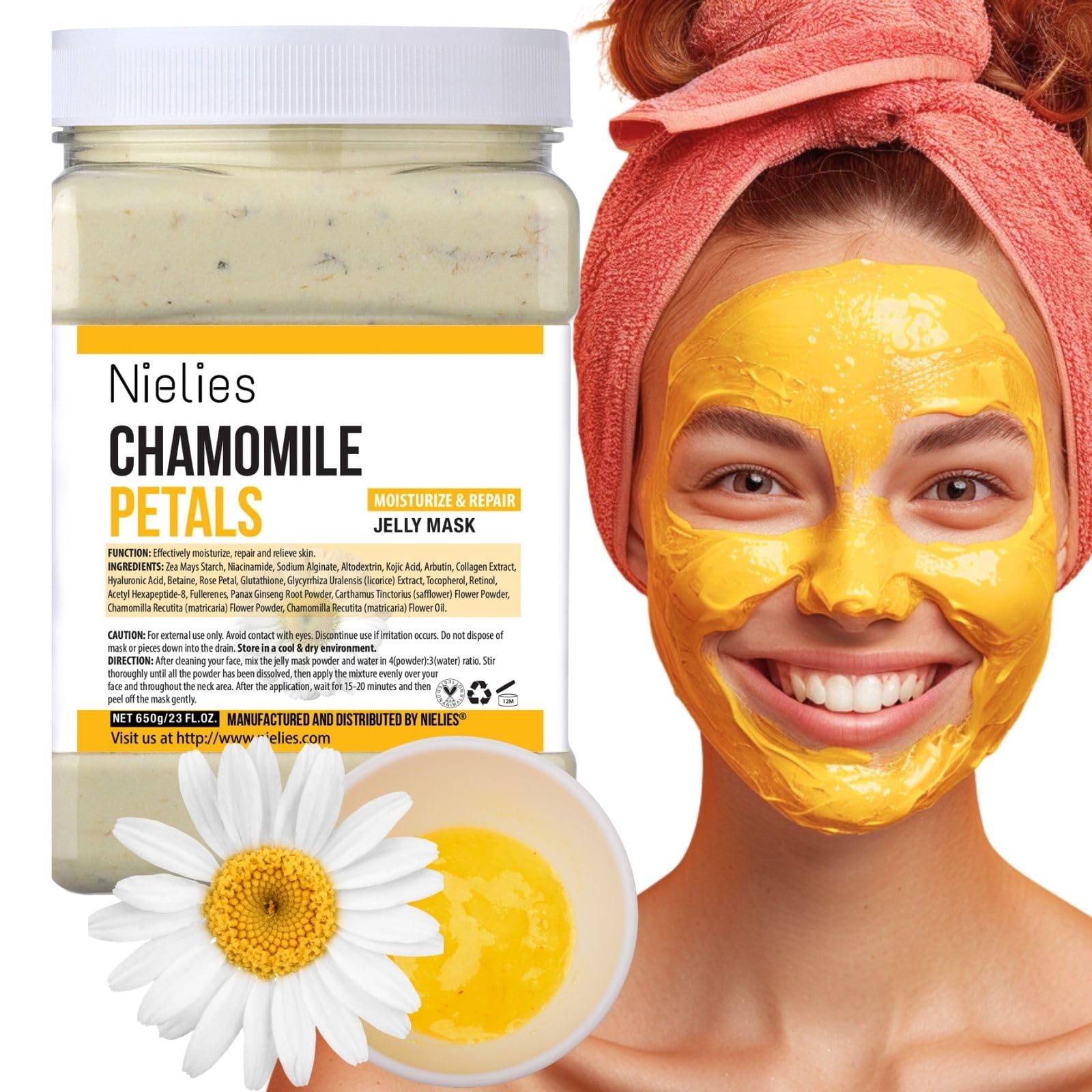 Nielies Chamomile Vajacial Peel-Off Jelly Mask Set – Instant Hydration