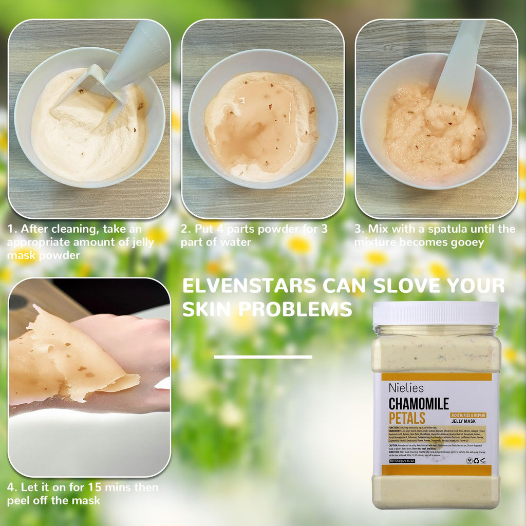 Nielies Chamomile Vajacial Peel-Off Jelly Mask Set – Instant Hydration