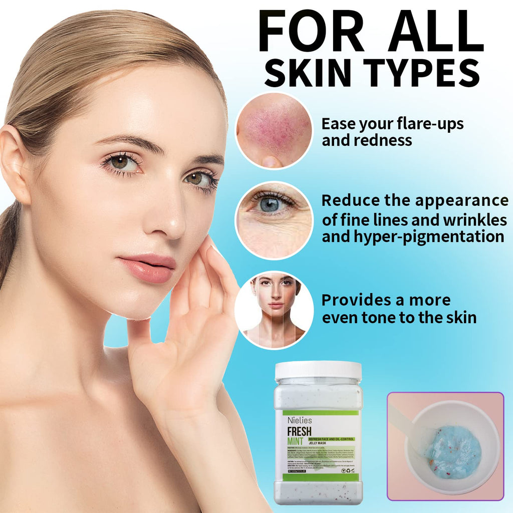 Nielies Fresh Mint Jelly Mask – Peel-Off Facial for Instant Hydration & Smoothing