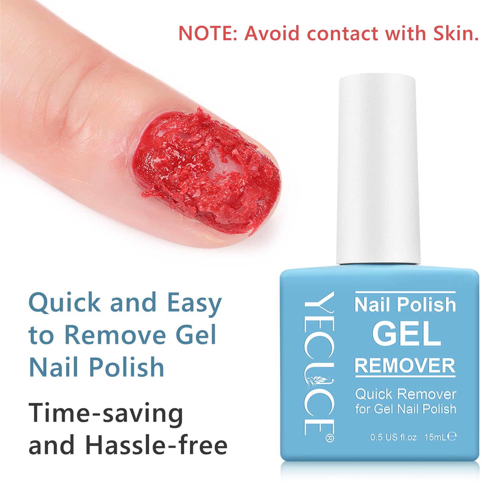NIFEISHI Gel Polish Remover – 3pcs, No Foil, Quick 3-5 Minute Removal (0.5 fl oz)