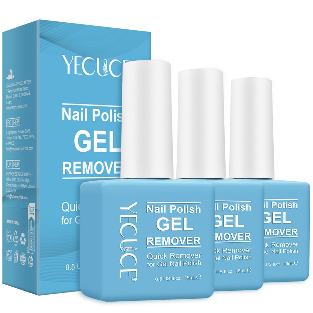 NIFEISHI Gel Polish Remover – 3pcs, No Foil, Quick 3-5 Minute Removal (0.5 fl oz)