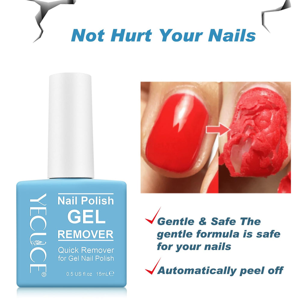 NIFEISHI Gel Polish Remover – 3pcs, No Foil, Quick 3-5 Minute Removal (0.5 fl oz)