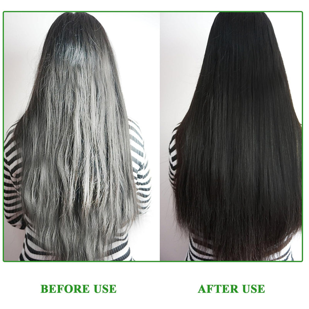 NIFEISHI 3-in-1 Black Hair Dye Shampoo – Natural Herbal Gray Coverage (500ml)