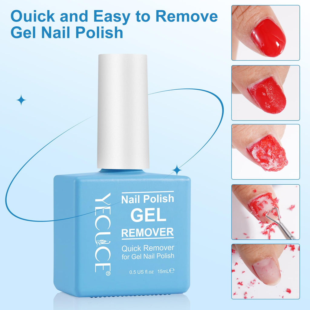 NIFEISHI Gel Nail Polish Remover 3pcs — Quick 3-5 Minute Foil-Free Removal (15ml)