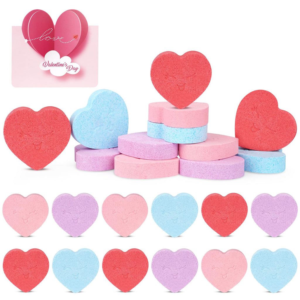 NIGOWAYS Valentine's Day Bath Bombs 12pc Heart Gift Set with Cards