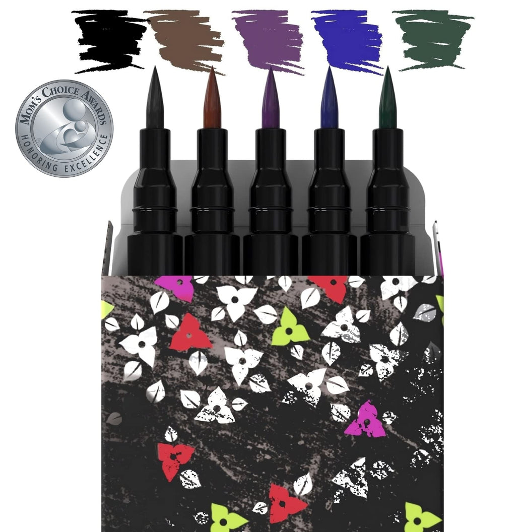 Nikka Notto Waterproof Liquid Eyeliner Set – 5 Intense Satin Colors