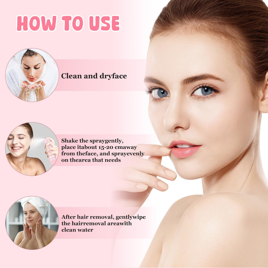 NILUTO 2-Pack Hair Identifier Spray for Face Shaving & Skin Care