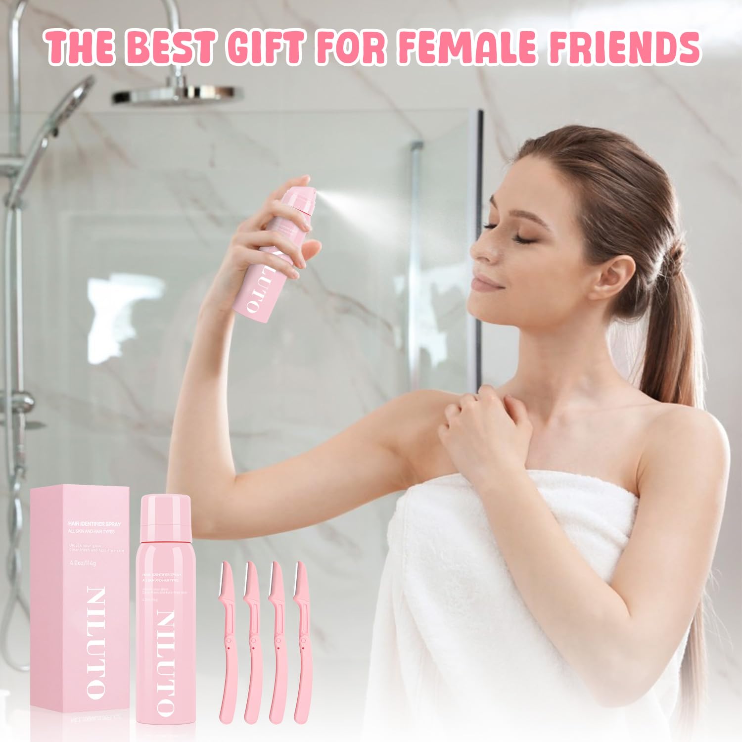 NILUTO 2-Pack Hair Identifier Spray for Face Shaving & Skin Care