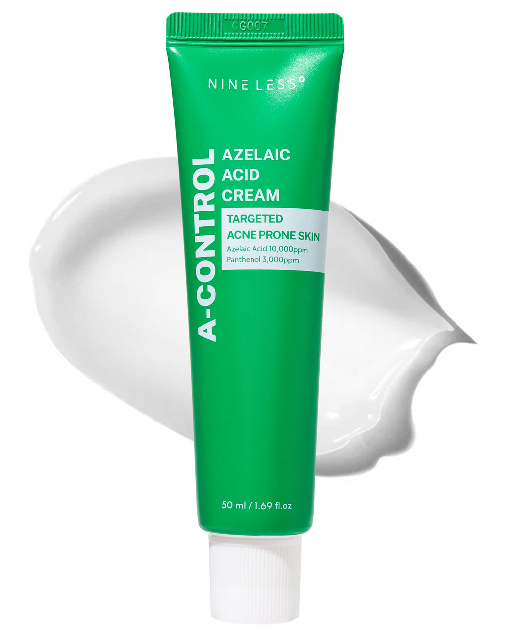 NINELESS A-Control Azelaic Acid Cream – Korean Blemish Clear Moisturizer for Face | Acne Control & Hydration