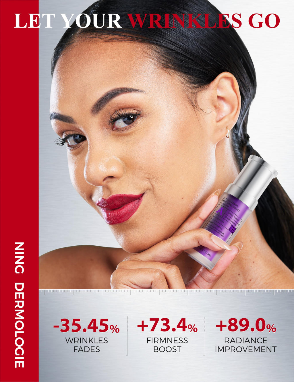 NING DERMOLOGIE Retinol Serum 300PPM with Peptides – Firming & Anti-Aging for Face
