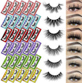 Ninglash Mink Lashes Bulk – 30 Pack, 6 Styles, 15–22mm Real Mink Full Strip Lashes