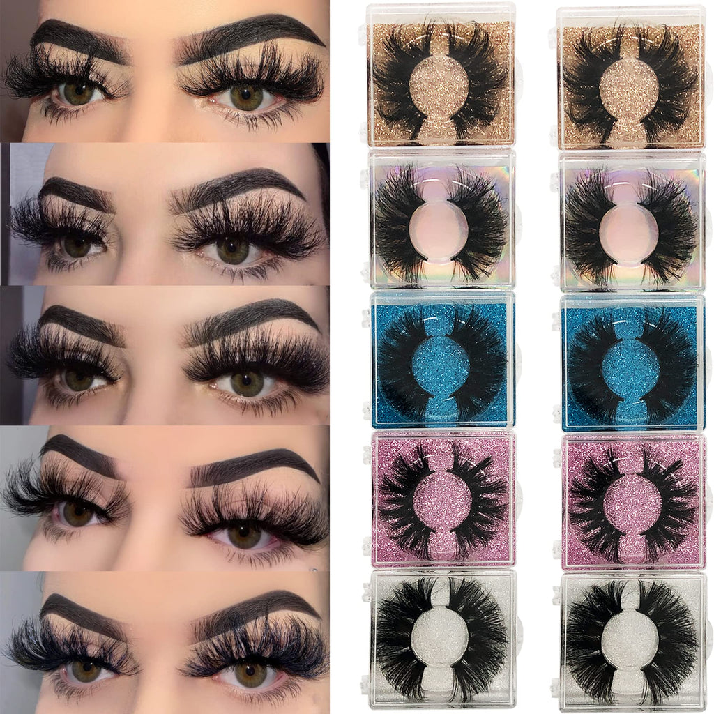 Ninglash 25mm Mink Eyelashes – 30 Pack, Dramatic Handmade Full Strip Lashes