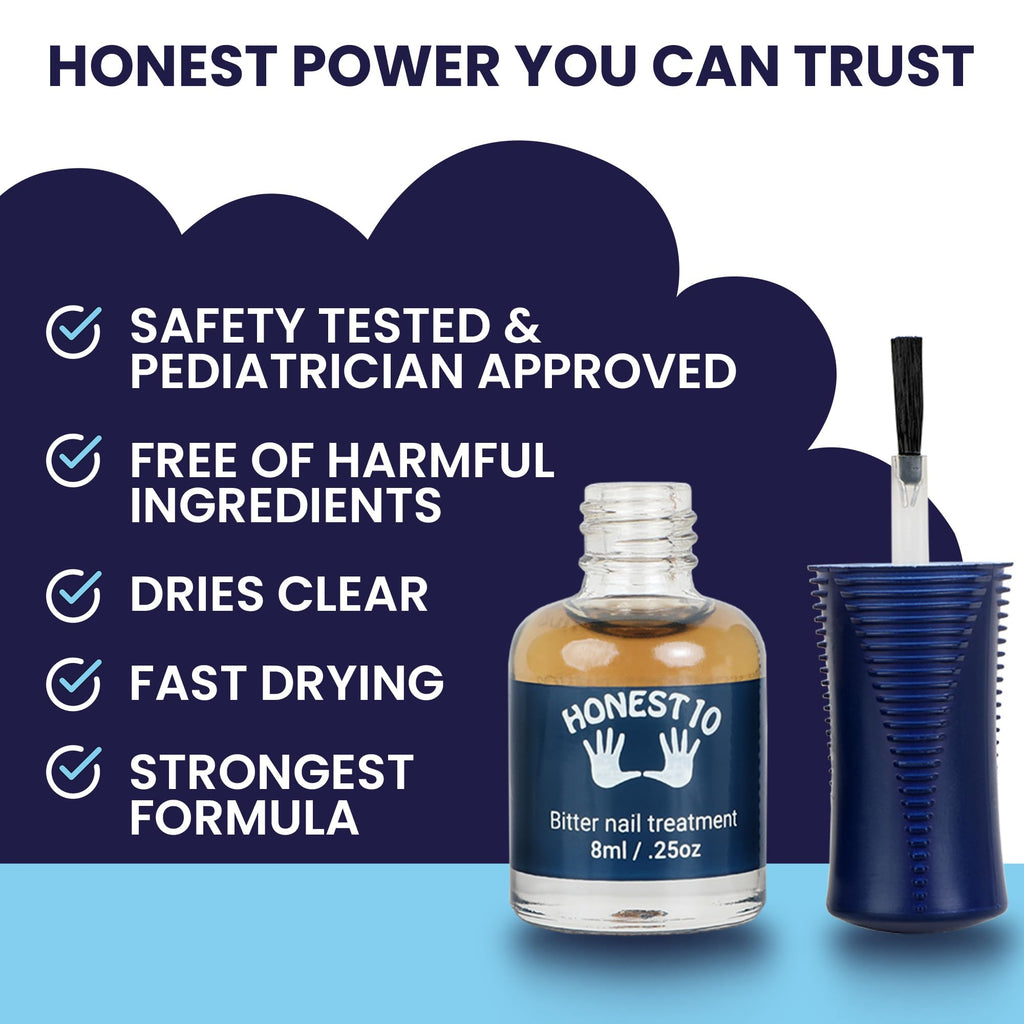 Nipit Honest10 Nail Biting Prevention – Safe Bitter Polish, Lab Tested & USA Made