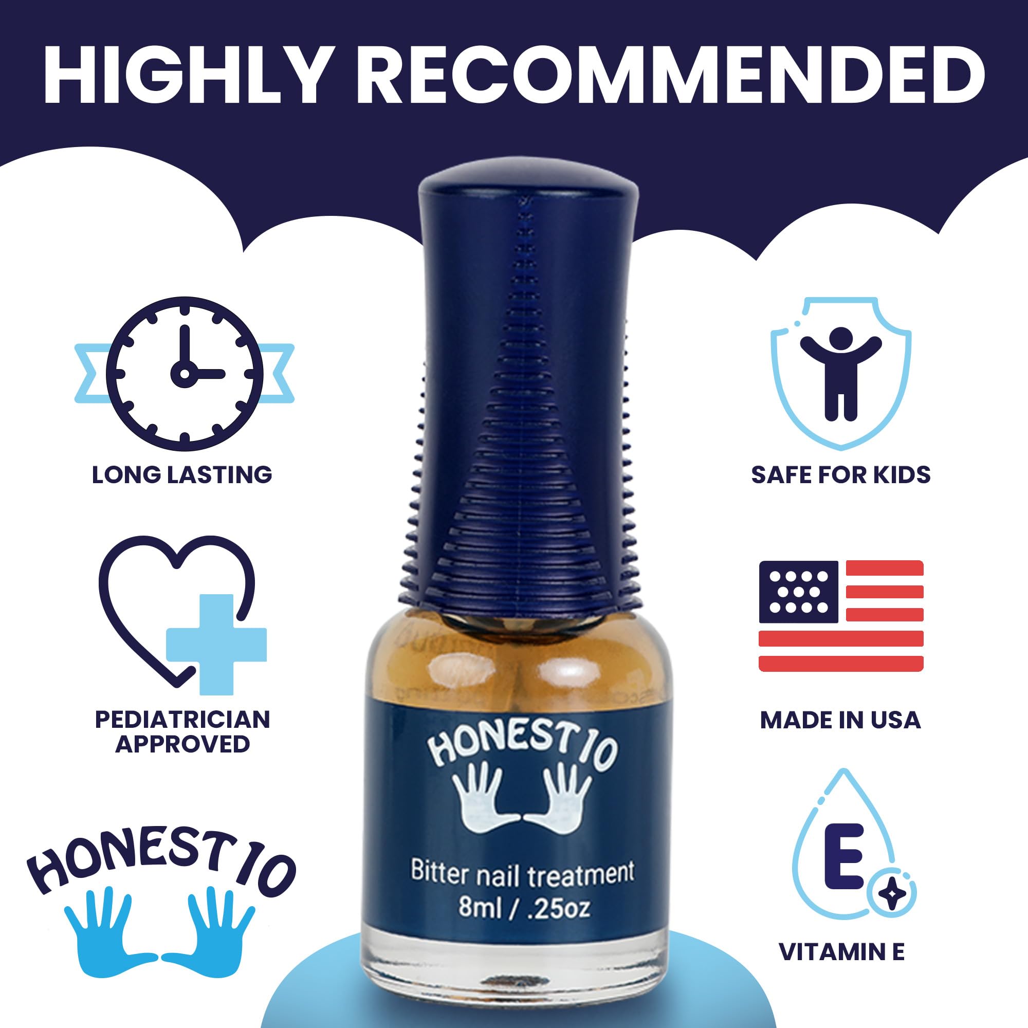 Nipit Honest10 Nail Biting Prevention – Safe Bitter Polish, Lab Tested & USA Made