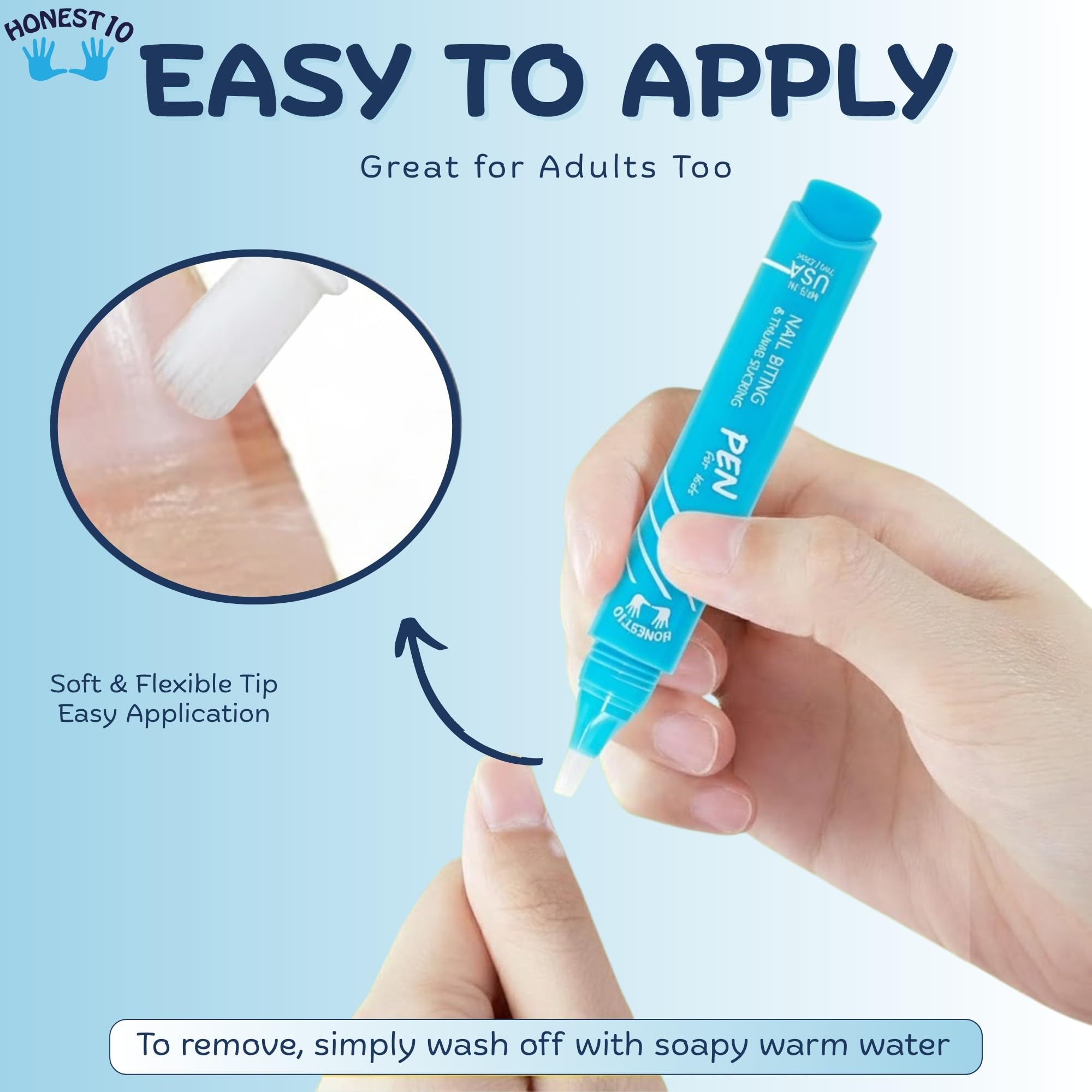 Nipit Honest10 Nail Biting Prevention Pen for Kids – 0.25 oz – USA Made