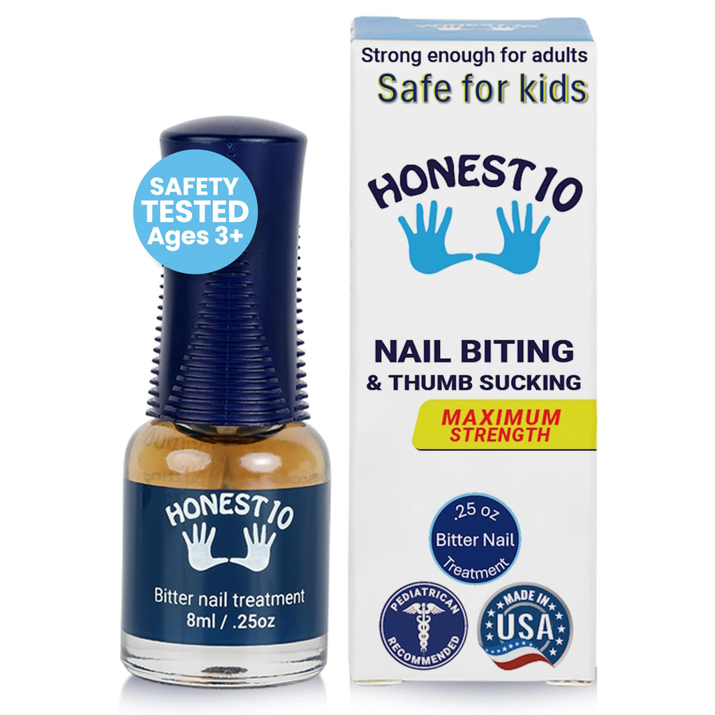 Nipit Honest10 Nail Biting Prevention – Safe Bitter Polish, Lab Tested & USA Made