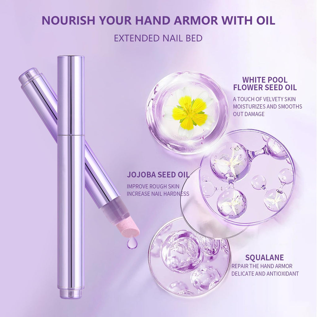 NIQZOPA Ceramic Cuticle Oil Pusher Pen – 3-in-1 Nail Care Kit