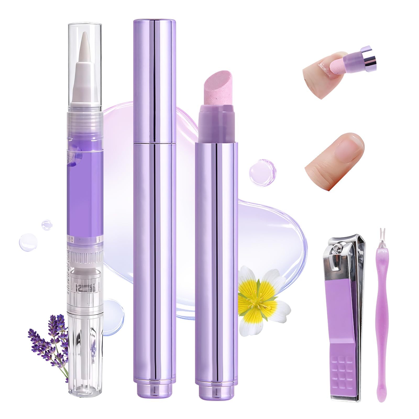 NIQZOPA Ceramic Cuticle Oil Pusher Pen – 3-in-1 Nail Care Kit