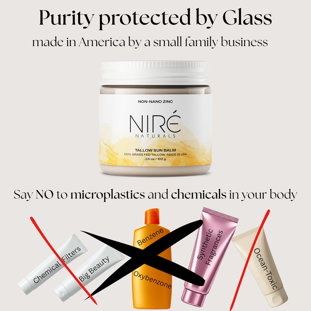 Niré Naturals Tinted Beef Tallow Sun Balm | Reef-Safe Mineral SPF