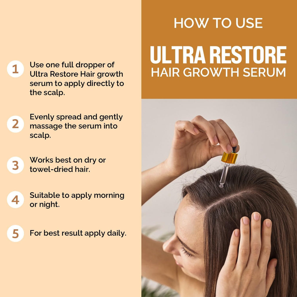 Nirvana Nurture Ultra Restore Hair Growth Serum – Fuller Hair, Scalp Hydration & Detox