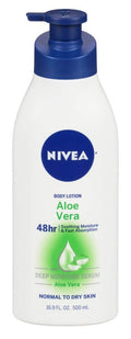 NIVEA Aloe Vera Body Lotion Pack of 3 | 3 x 16.9 oz, Fast Absorption, 48h Moisture